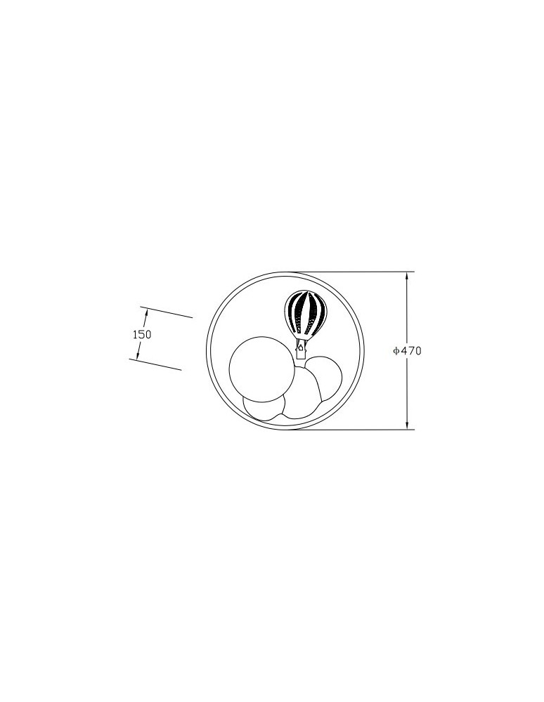 Zuma Line Focus Lampa Sufitowa Dziecięca 3-stopniowe ściemnianie Kolorowa MX4148-1-DWFD