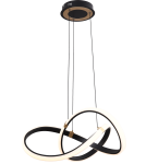 Lampy wiszące LED - Zuma Line Indigo Lampa Wisząca Czarny Mat/Złoty Md9717-1-3Bgd - product 4