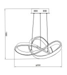 Lampy wiszące LED - Zuma Line Indigo Lampa Wisząca Czarny Mat/Złoty Md9717-1-3Bgd - product 5