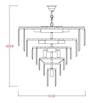 Lampy wiszące - Zuma Line Versailles Lampa Wisząca Chrom/Przezroczysty Dymiony 17701/20 - product 2