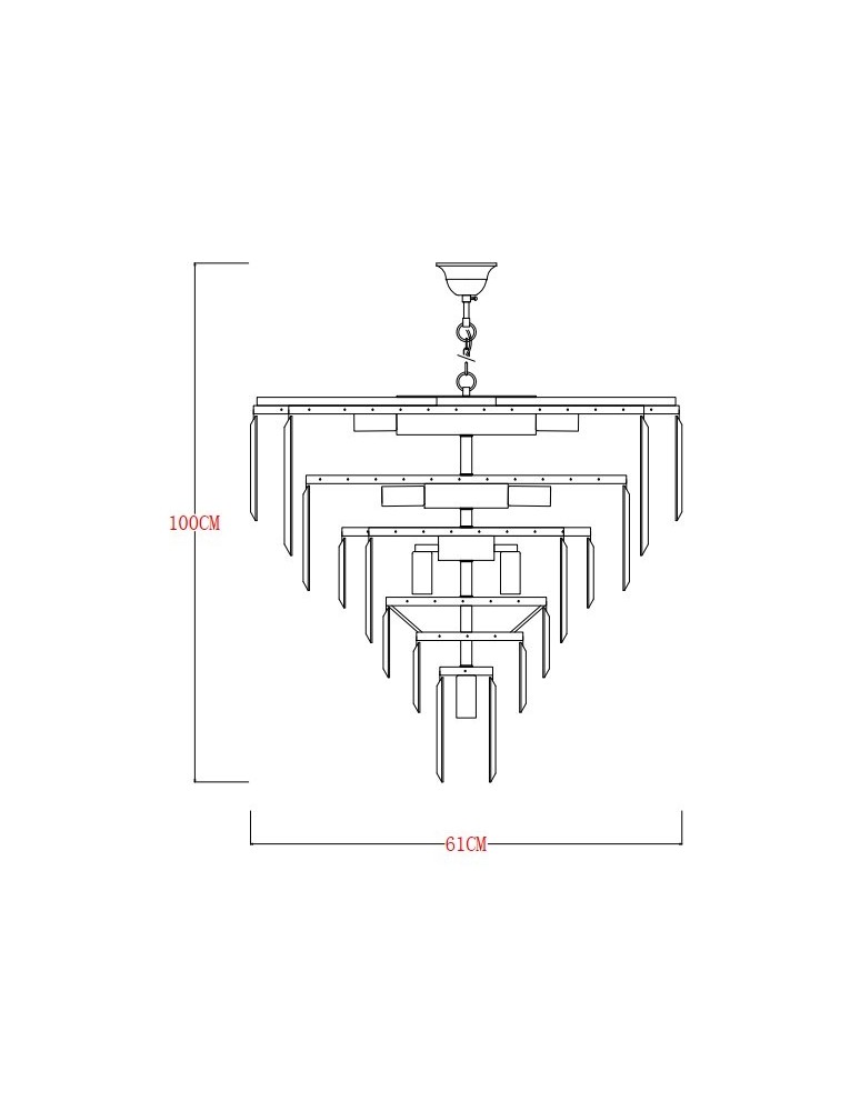 Lampy wiszące - Zuma Line Versailles Lampa Wisząca Chrom/Przezroczysty Dymiony 17701/20 - product kolory-swiatla.pl 2