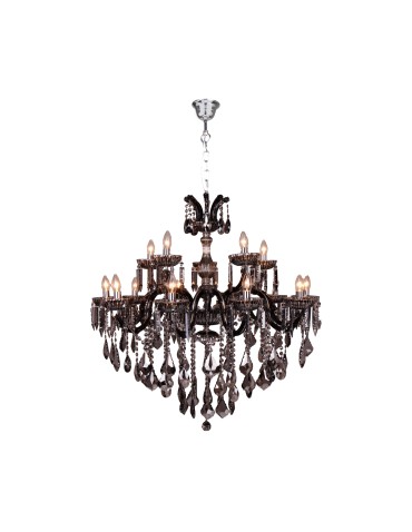 Zuma Line Chateau Lampa Wisząca Chrom/Przezroczysty+Dymiony 17801/10+5