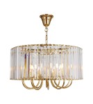 Lampy wiszące glamour - Zuma Line Paris Lampa Wisząca Złoty / Przezroczysty 1906/10 - produkt 1