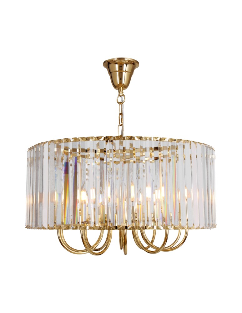 Zuma Line Paris Lampa Wisząca Złoty / Przezroczysty 1906/10