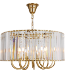 Lampy wiszące glamour - Zuma Line Paris Lampa Wisząca Złoty / Przezroczysty 1906/10 - produkt 4