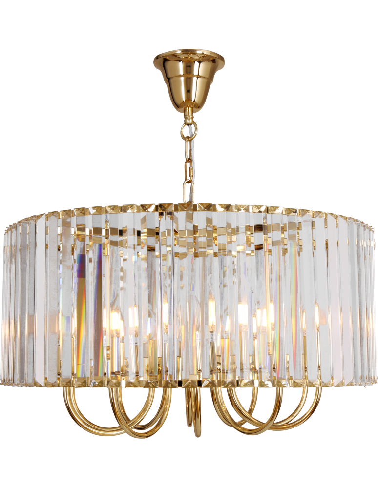 Zuma Line Paris Lampa Wisząca Złoty / Przezroczysty 1906/10
