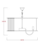 Lampy wiszące glamour - Zuma Line Paris Lampa Wisząca Złoty / Przezroczysty 1906/10 - produkt 3