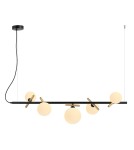 Lampy wiszące nad wyspę - Italux Reverso Wisząca Czarny, złoty 5xG9 25W PND-5622-5-BK-W - product 1