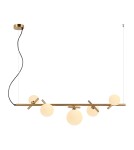 Lampy wiszące nad wyspę - Italux Reverso Wisząca Mosiężny 5xG9 25W PND-5622-5-BRO-W - product 1