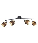 Lampy sufitowe reflektory - Italux Renez Reflektor/Spot Czarny, złoty, tkanina 4xE14 4W SPL-95820-4 - product 1