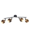 Italux Renez Reflektor/Spot Czarny, złoty, tkanina 4xE14 4W SPL-95820-4