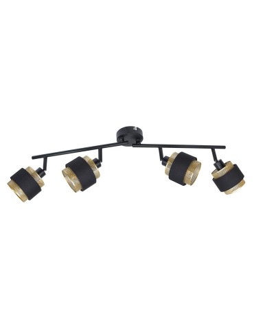 Italux Renez Reflektor/Spot Czarny, złoty, tkanina 4xE14 4W SPL-95820-4 - produkt 2