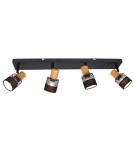 Lampy sufitowe reflektory - Italux Coletta Reflektor/Spot Czarny, drewno, tkanina 4xE14 4W SPL-90110-4 - product 1