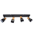 Lampy sufitowe reflektory - Italux Coletta Reflektor/Spot Czarny, drewno, tkanina 4xE14 4W SPL-90110-4 - product 2