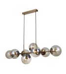 Lampy wiszące kule - Italux Molite Wisząca Mosiądz miodowy 8xE14 5W PND-1098-8-HB - product 1
