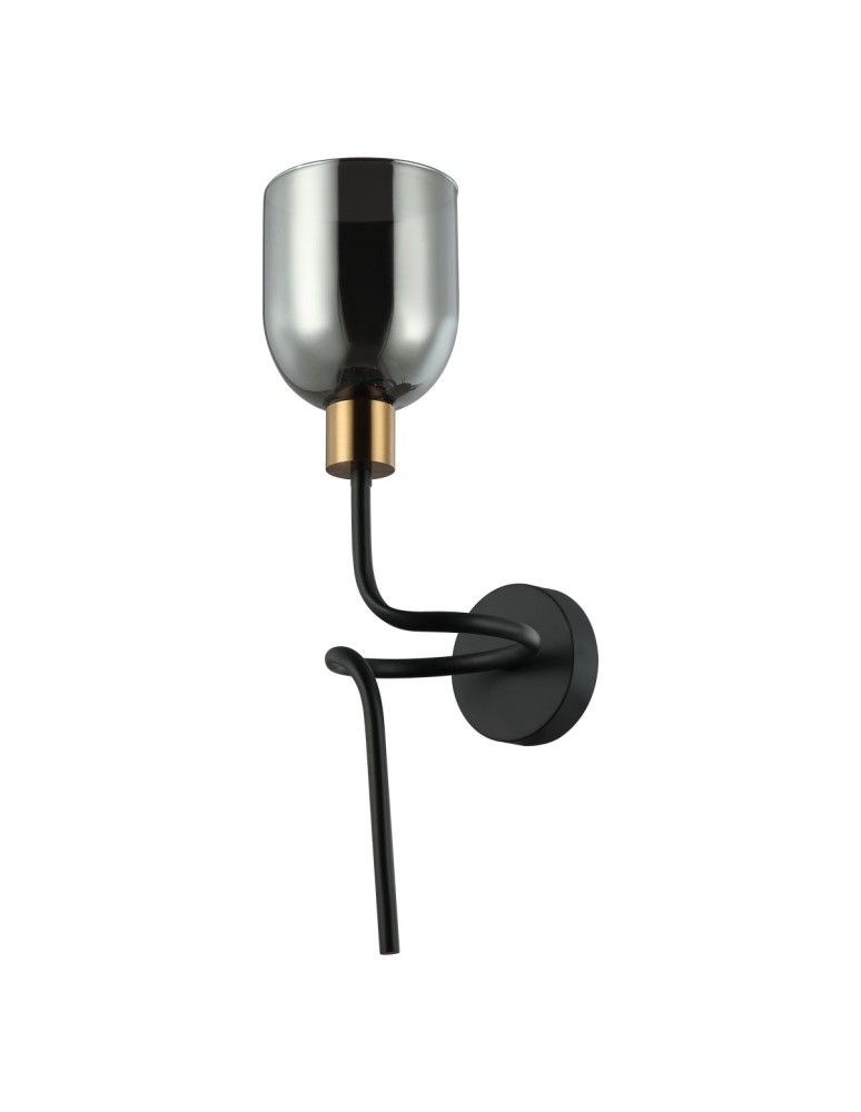 Kinkiety - Italux Servio Kinkiet Czarny 1xE14 40W WL-66892-1A-BK-SG - product kolory-swiatla.pl 2
