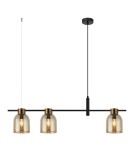 Lampy wiszące nad wyspę - Italux Servio Wisząca Czarny 3xE14 40W PND-66892-3-BK-AMB - product 2