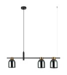 Lampy wiszące nad wyspę - Italux Servio Wisząca Czarny 3xE14 40W PND-66892-3-BK-SG - product 1