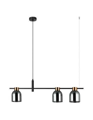 Italux Servio Wisząca Czarny 3xE14 40W PND-66892-3-BK-SG