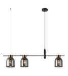 Lampy wiszące nad wyspę - Italux Servio Wisząca Czarny 3xE14 40W PND-66892-3-BK-SG - product 2