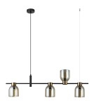 Lampy wiszące nad wyspę - Italux Servio Wisząca Czarny 4xE14 40W PND-66892-4-BK-AMB - product 1