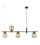 Lampy wiszące nad wyspę - Italux Servio Wisząca Czarny 4xE14 40W PND-66892-4-BK-AMB - product 2