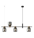Lampy wiszące nad wyspę - Italux Servio Wisząca Czarny 4xE14 40W PND-66892-4-BK-SG - product 1