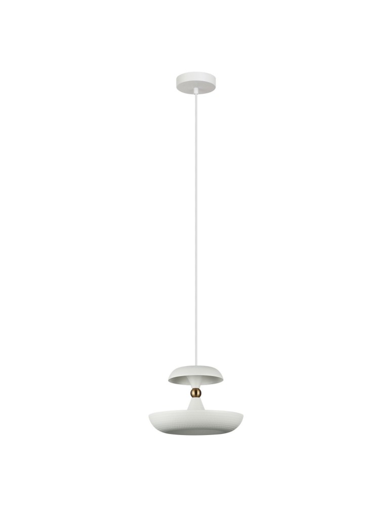 Lampy wiszące pojedyncze - Italux Marina Wisząca Biały 1xE27 40W PND-73221-1M-WH - product kolory-swiatla.pl 2
