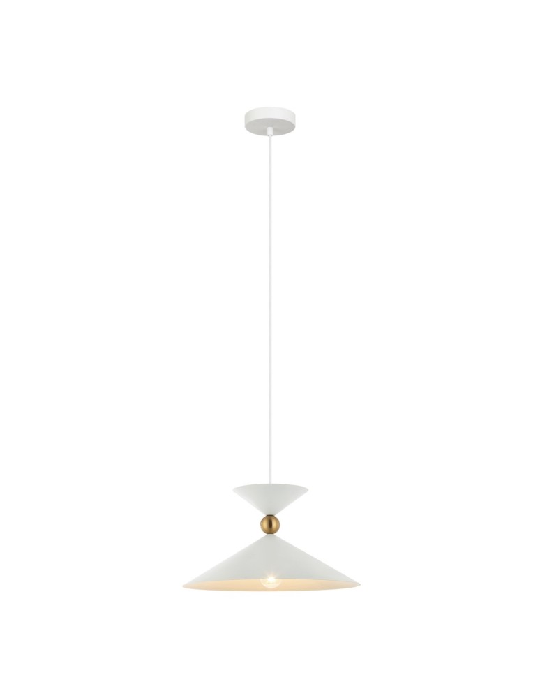 Italux Quelto Wisząca Biały 1xE27 40W PND-84432-1-WH
