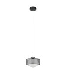 Lampy wiszące pojedyncze - Italux Lomica Wisząca Czarny 1xE27 40W PND-55456-1M-BK - product 2