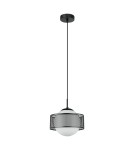 Lampy wiszące pojedyncze - Italux Lomica Wisząca Czarny 1xE27 40W PND-55456-1L-BK - product 2