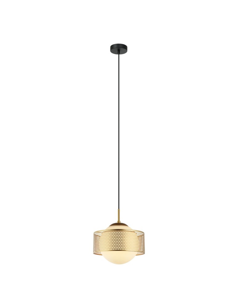 Lampy wiszące pojedyncze - Italux Lomica Wisząca Złoty 1xE27 40W PND-55456-1L-GD - product kolory-swiatla.pl 2