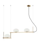 Lampy wiszące nad wyspę - Italux Kernio Wisząca Mosiężny 3xG9 25W PND-357783-BRO+W - product 2