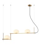 Lampy wiszące nad wyspę - Italux Kernio Wisząca Mosiężny 3xG9 25W PND-357783-BRO+W - product 1