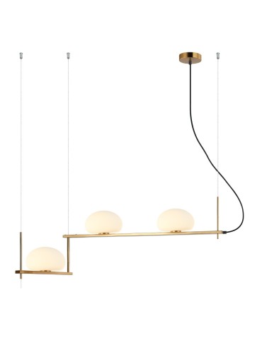 Italux Kernio Wisząca Mosiężny 3xG9 25W PND-357783-BRO+W