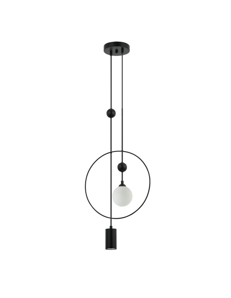 Lampy wiszące designerskie - Italux Trosti Wisząca Czarny 2xG9, GU10 GU10 35W + G9 25W PND-428892-BK - product kolory-swiatla.pl 2