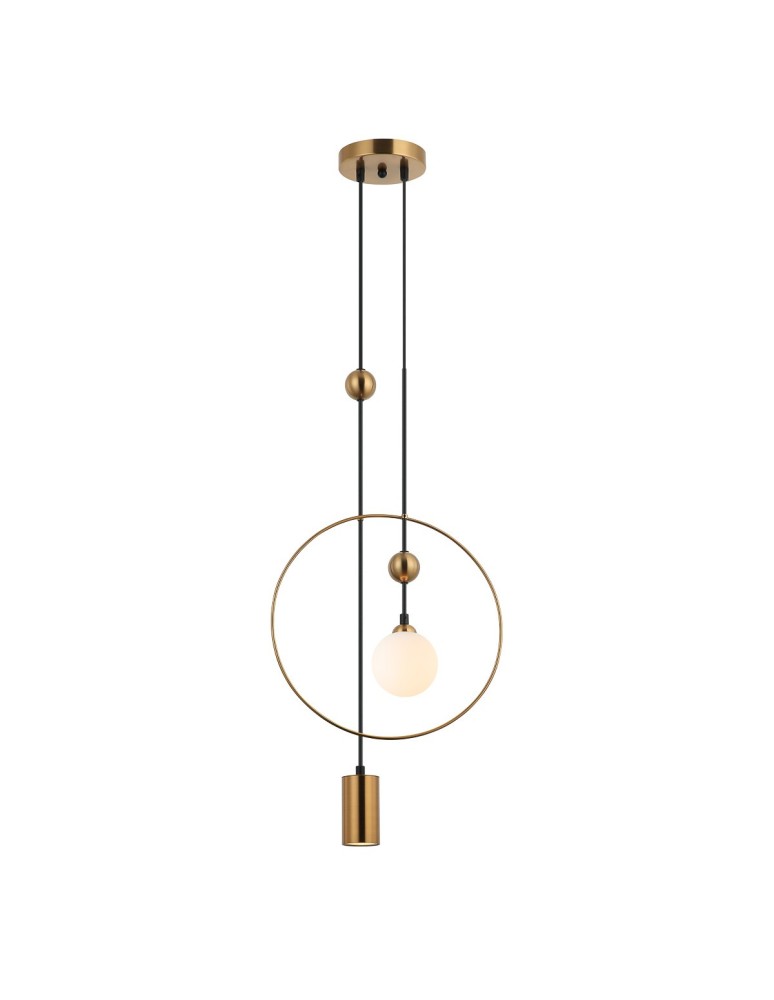 Italux Trosti Wisząca Mosiężny 2xG9, GU10 GU10 35W + G9 25W PND-428892-BRO