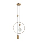 Lampy wiszące designerskie - Italux Trosti Wisząca Mosiężny 2xG9, GU10 GU10 35W + G9 25W PND-428892-BRO - product 2