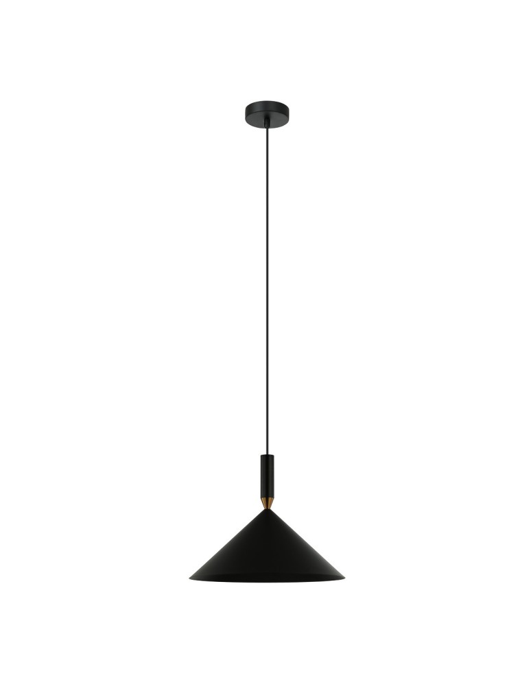 Lampy wiszące pojedyncze - Italux Drello Wisząca Czarny 1xE27 40W PND-541101-BK - product kolory-swiatla.pl 2