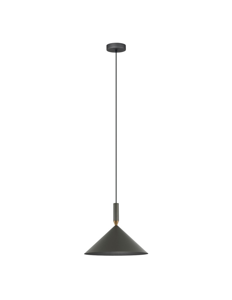Lampy wiszące pojedyncze - Italux Drello Wisząca Szary 1xE27 40W PND-541101-GR - product kolory-swiatla.pl 2