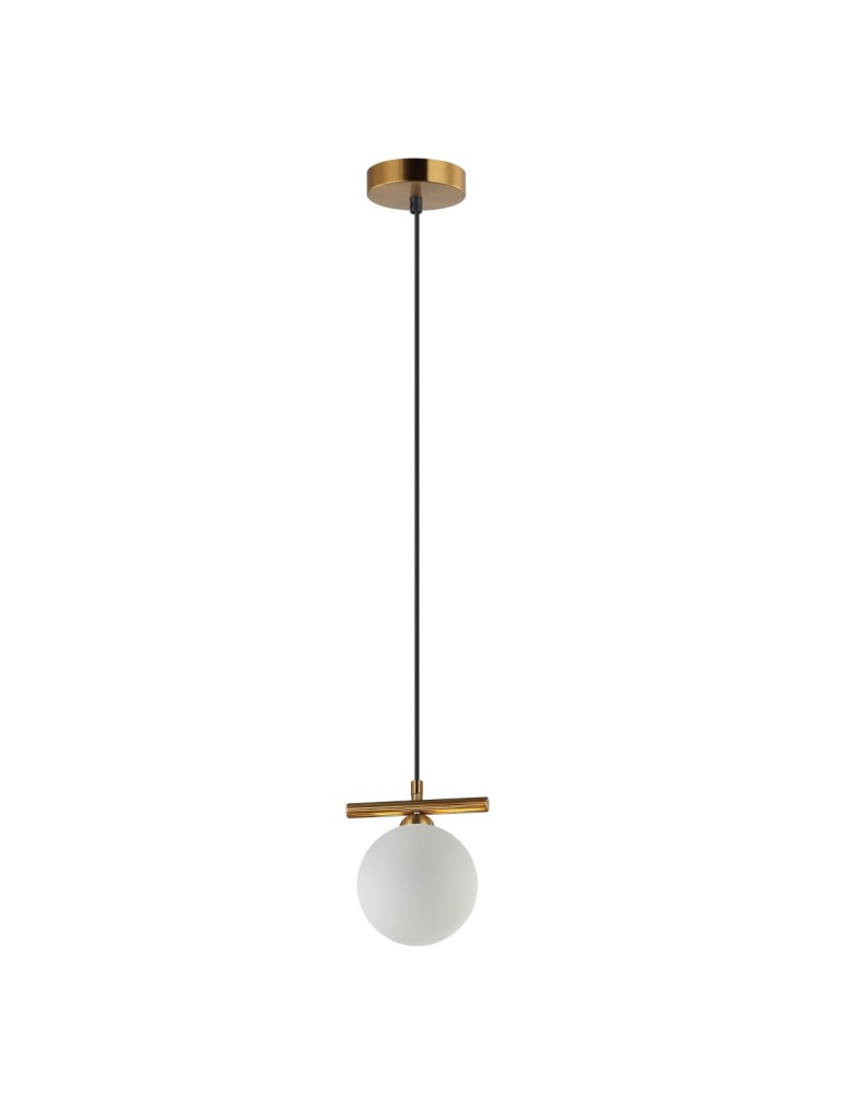 Lampy wiszące kule - Italux Merseta Wisząca Brąz antyczny 1xG9 25W PND-463321S-BRO+W - product kolory-swiatla.pl 2