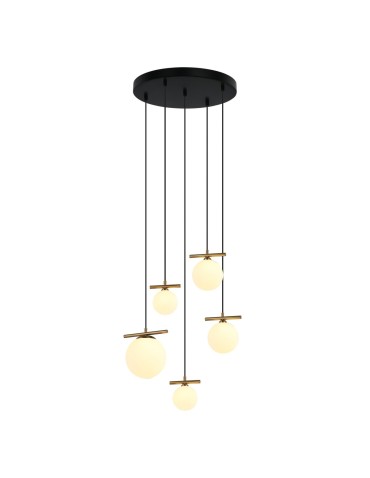 Italux Merseta Wisząca Brąz antyczny 5xE14, G9 E14 40W + G9 25W PND-463325A-BRO+W