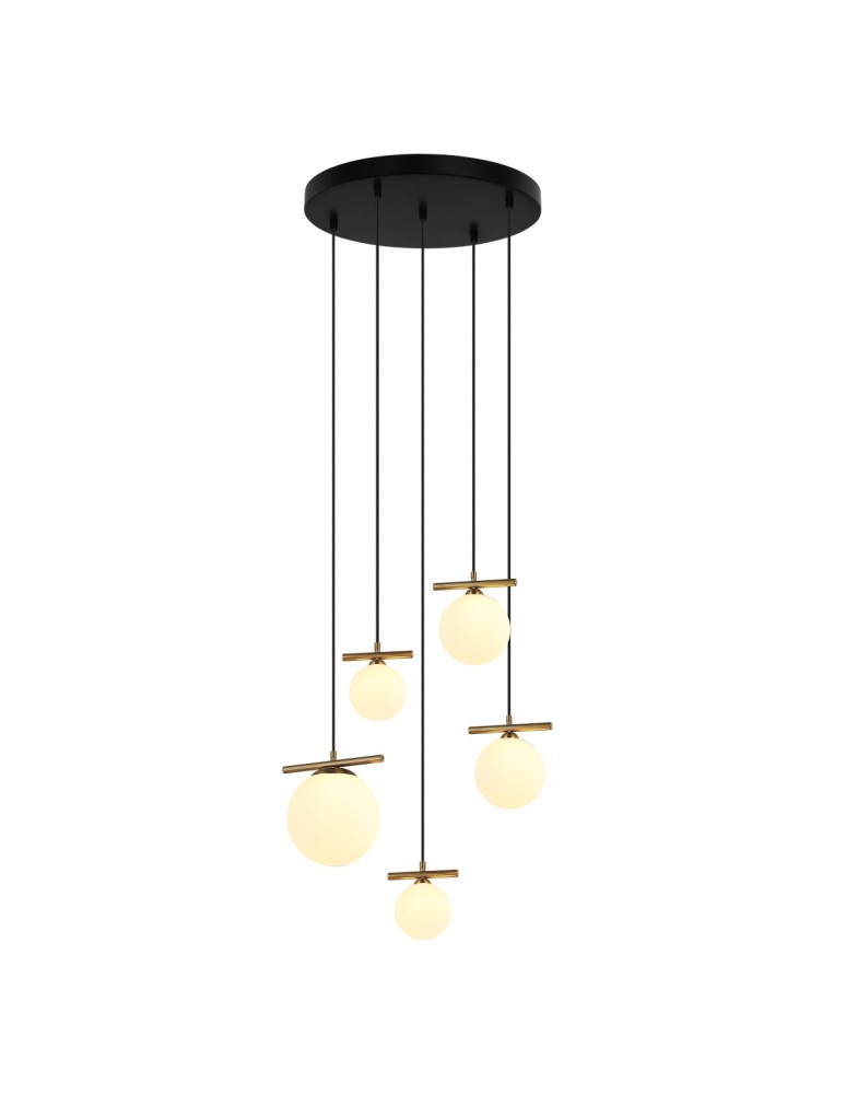 Italux Merseta Wisząca Brąz antyczny 5xE14, G9 E14 40W + G9 25W PND-463325A-BRO+W