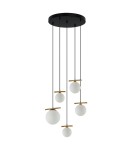 Lampy wiszące kule - Italux Merseta Wisząca Brąz antyczny 5xE14, G9 E14 40W + G9 25W PND-463325A-BRO+W - product 2