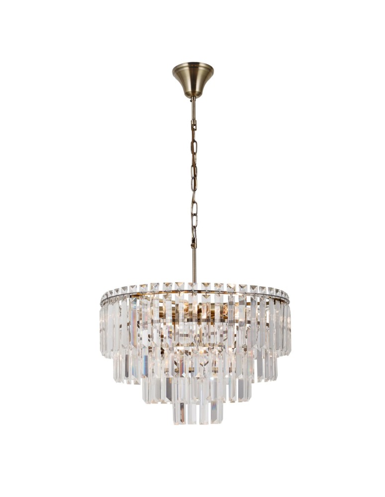 Żyrandole - Italux Buena Wisząca Brąz antyczny 9xE14 40W PND-22320-9-ABR - product kolory-swiatla.pl 2