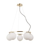 Lampy wiszące kule - Italux Larosa Wisząca Brąz antyczny 5xE27 5W PND-33453-5-ABR - product 2