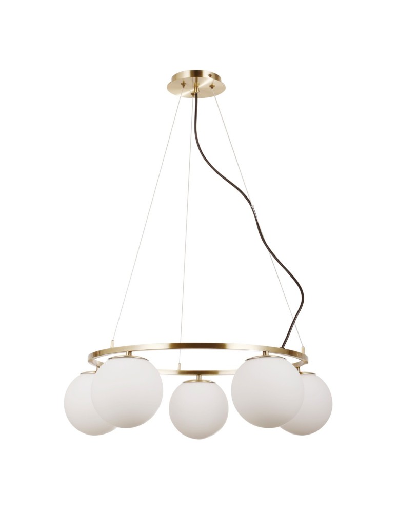 Lampy wiszące kule - Italux Larosa Wisząca Brąz antyczny 5xE27 5W PND-33453-5-ABR - product kolory-swiatla.pl 2