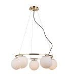 Lampy wiszące kule - Italux Larosa Wisząca Brąz antyczny 5xE27 5W PND-33453-5-ABR - product 1