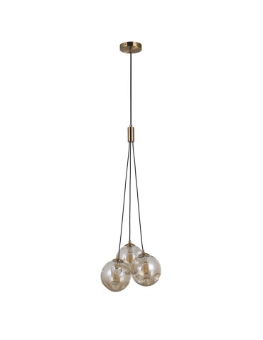 Italux Perlos Wisząca Miodowy mosiądz 3xG9 5W PND-54456-3-HB-AMB