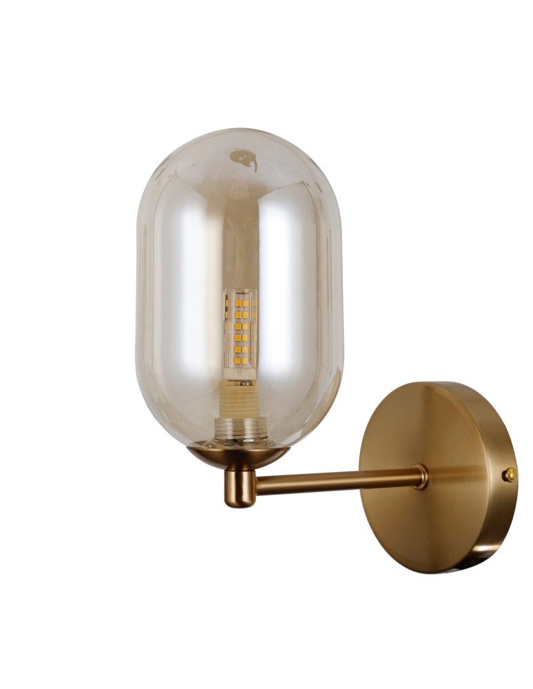 Kinkiety - Italux Perano Kinkiet Brąz antyczny 1xG9 5W WL-4215-1-HBR - product kolory-swiatla.pl 2